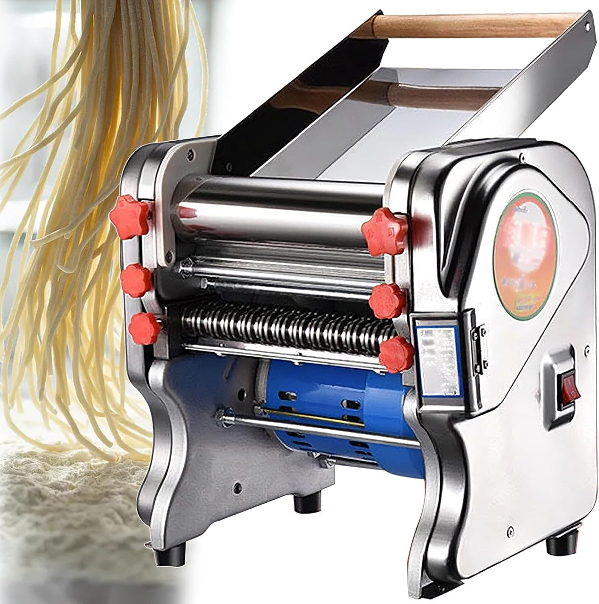 TDSYOCG Máquinas para hacer pasta, Máquina Automática para Hacer Pasta Fresca, Laminadora De Masa Eléctrica 550W, Uso Comercial Y Hogar, Fideos, Ramen