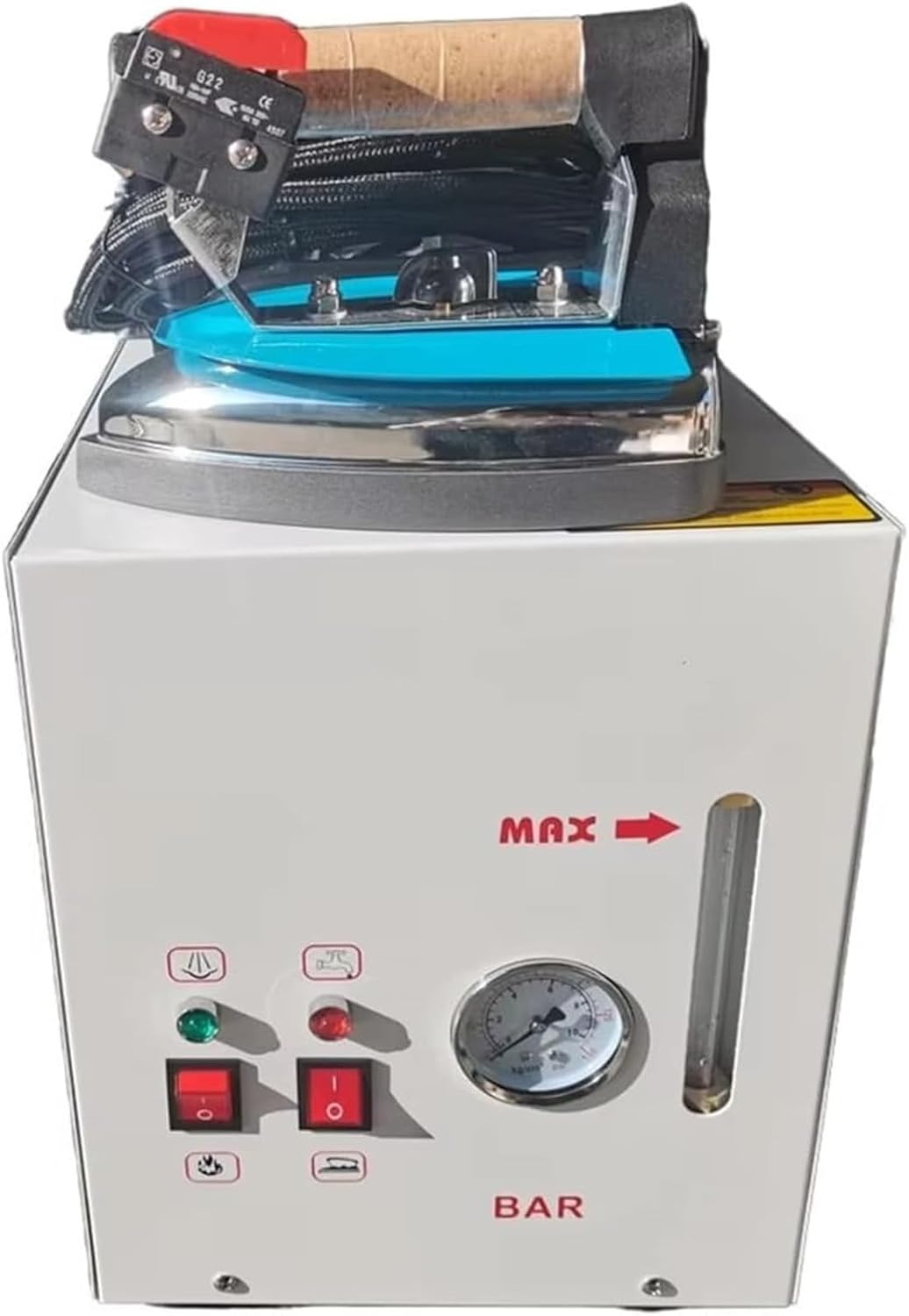 Genérico Planchas de vapor, Vaporizador Industrial de Ropa, Estación Profesional de Acero Inoxidable con Tanque de Gran Capacidad, Caldera de Vapor