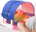 Tratamiento con infrarrojo IBORRIA, AuraCure Panel de fototerapia LED para cara y cuerpo, 490 LEDs de alto rendimiento, 5 longitudes de onda, 3