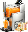 Picadores de hielo de Generic, Máquina para hacer helados de servicio suave, 2300 ml, 4 preestablecidos, autolimpieza, acero inoxidable, portátil para