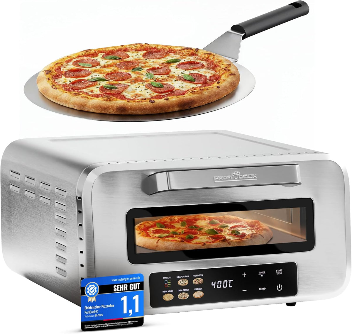 Hornos individuales para pizza de Profi Cook, Horno eléctrico para pizza ProfiCook