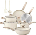 Baterías de cocina Juego de Ollas y Sartenes Inducción 12 Piezas Beige, Kitchen Academy