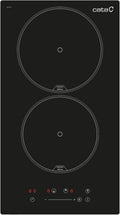 Cata Placa de cocina, Inducción ISB 3102 BK, 2 Zonas de cocción, Control Táctil Deslizante, Avisador Acústico, 9 Niveles de Potencia Regulables +
