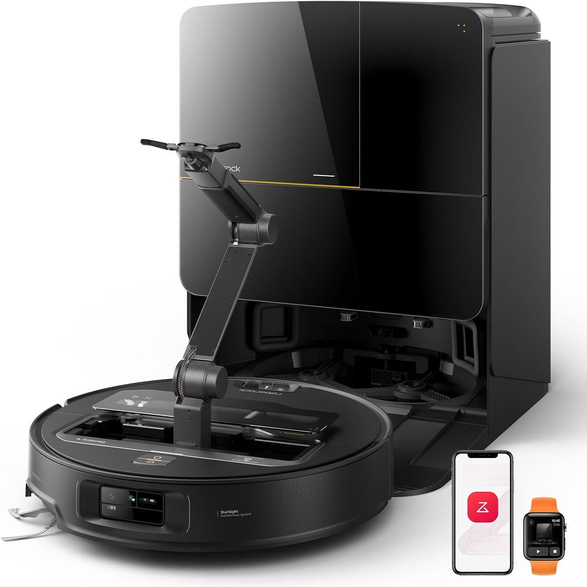 Robot aspirador roborock, Saros Z70 Robot Aspirador, Negro