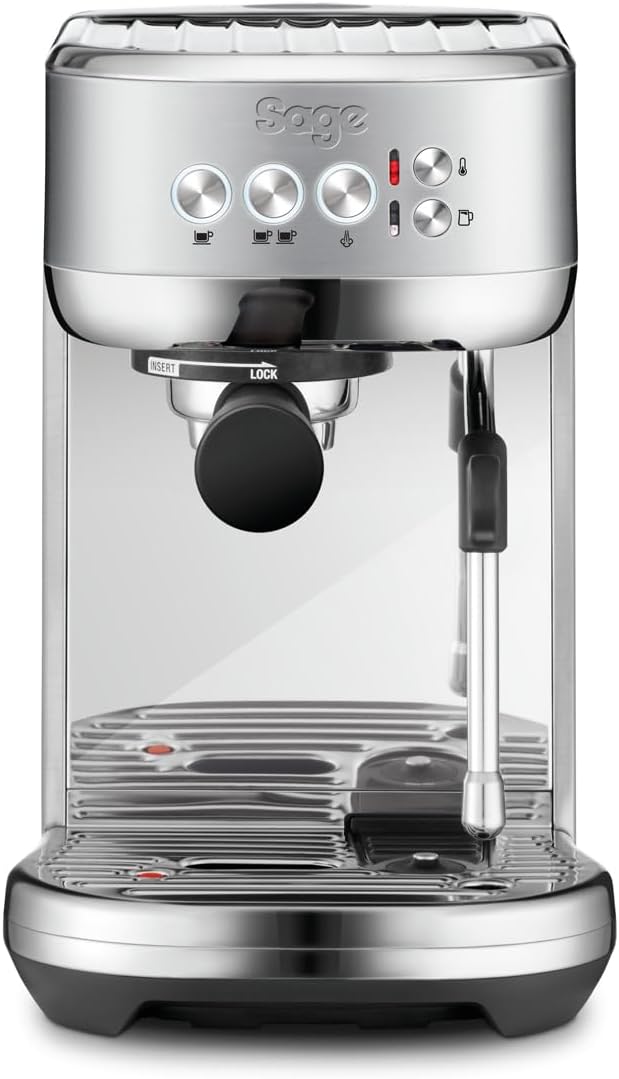 Cafetera automática de Sage, Bambino Plus, Cafetera Compacta, Acero Inoxidable Cepillado