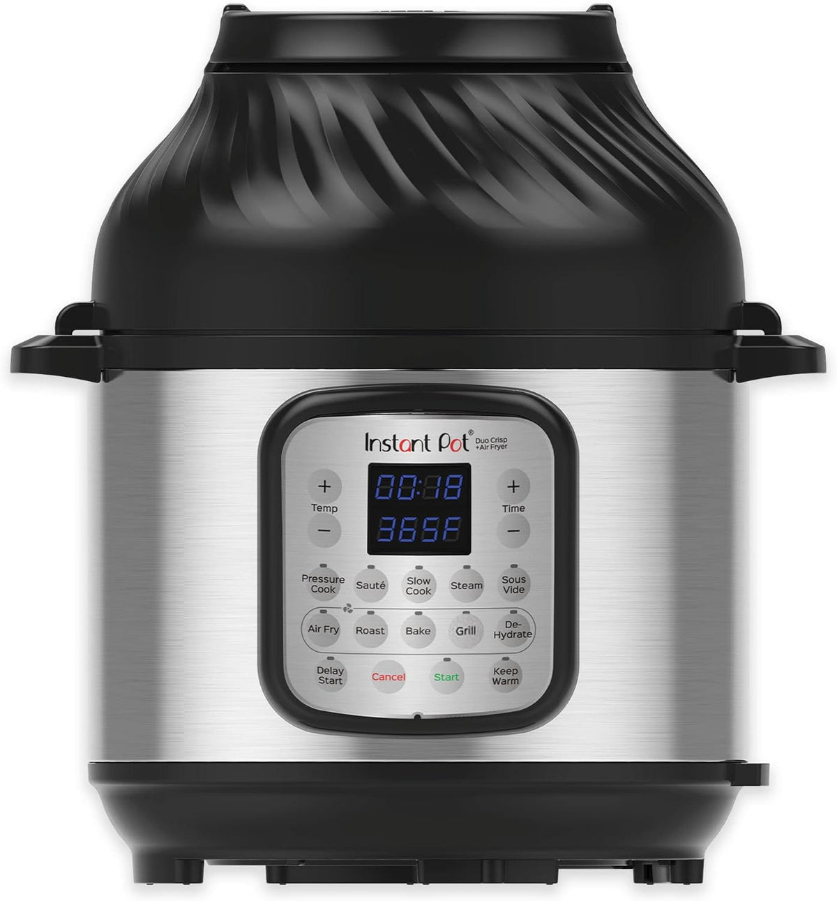 Ollas a presión de Instant Pot, DUO CRISP + Air Fryer 8L Multicooker. 11 funciones en 1: olla a presión, sartén, vaporera, olla lenta, metal