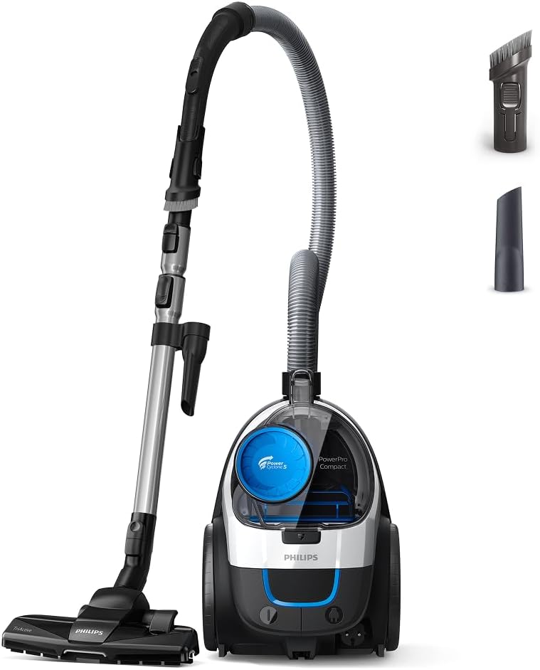 PHILIPS Aspiradoras de trineo, PowerPro Compact Aspiradora sin Bolsa, 900 W, 1, 5L, PowerCyclone 5