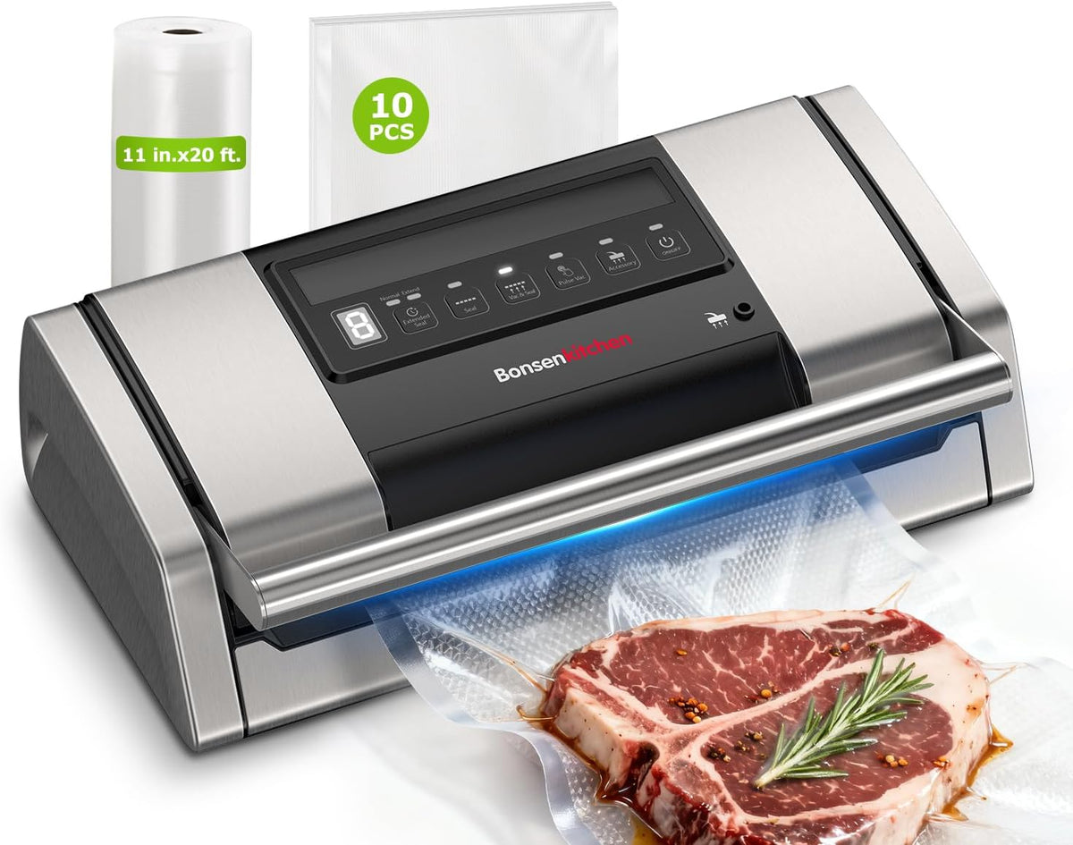 Envasadoras al vacío Envasadora al Vacío, Capacidad de Succión 15 L/min, VS5100, Bonsenkitchen