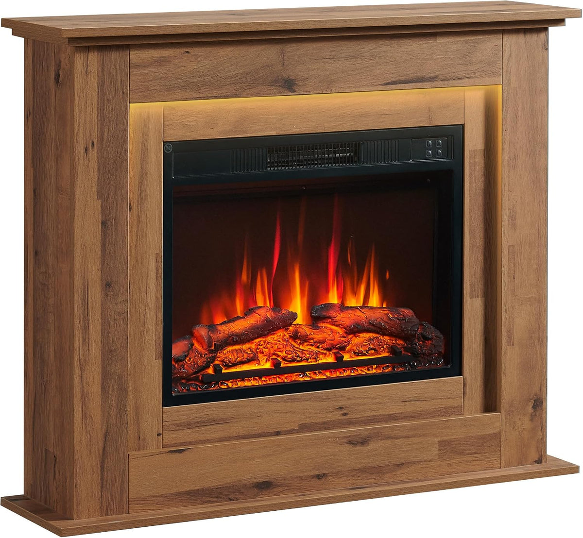 Chimenea eléctrica Finn - Chimenea electrica Decorativa - Roble Oscuro, BALDERIA