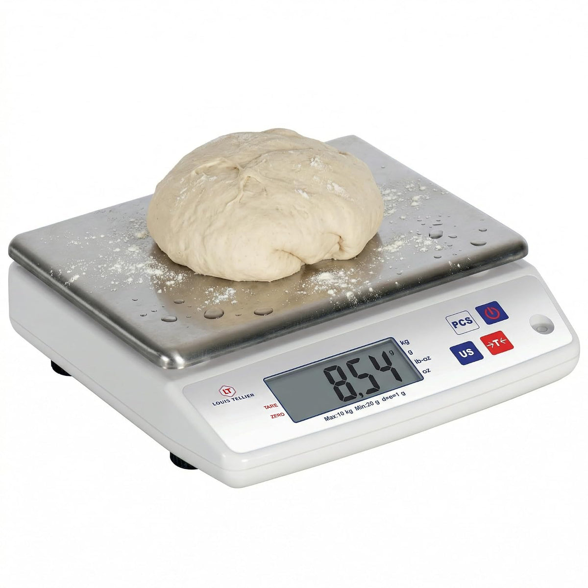 Balanzas digital Báscula cocina profesional electrónica 10 kg / 1 g IP53, Louis Tellier