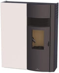 Generic Calefacción de pellet, BRONPI ESTUFA DE PELLET ADRY MARFIL VERMICULITA Y HIERRO FUNDIDO BLANCO 11000 W 100 SQ METERS