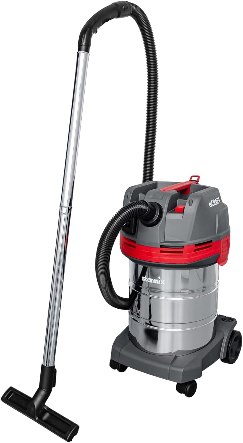 Aspiradoras industriales para sólidos y líquido Starmix, eCraft APL-1430 EWR - Aspiradora en seco y húmedo (clase L, 1400 W, 27 L, con toma de