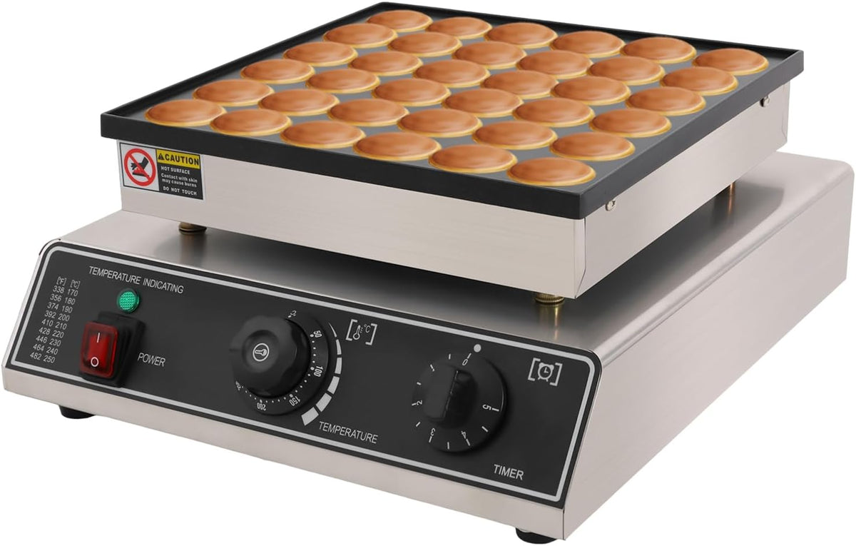 StockBurger Máquinas para hacer cake pop, Máquina para hornear muffins eléctrica, 36 agujeros, acero inoxidable