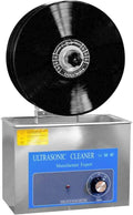 Suministros de limpieza de laboratorio Generic, Limpiador ultrasónico de discos de vinilo de 4 litros, lavado de discos de 140 W con rejilla de secado