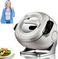 ORIDLECTAL Woks eléctrico, Wok Giratorio automático con Calentamiento 3D, 2000W, 6L, inducción eléctrica. Inicio un Toque, Manos Libres, fácil