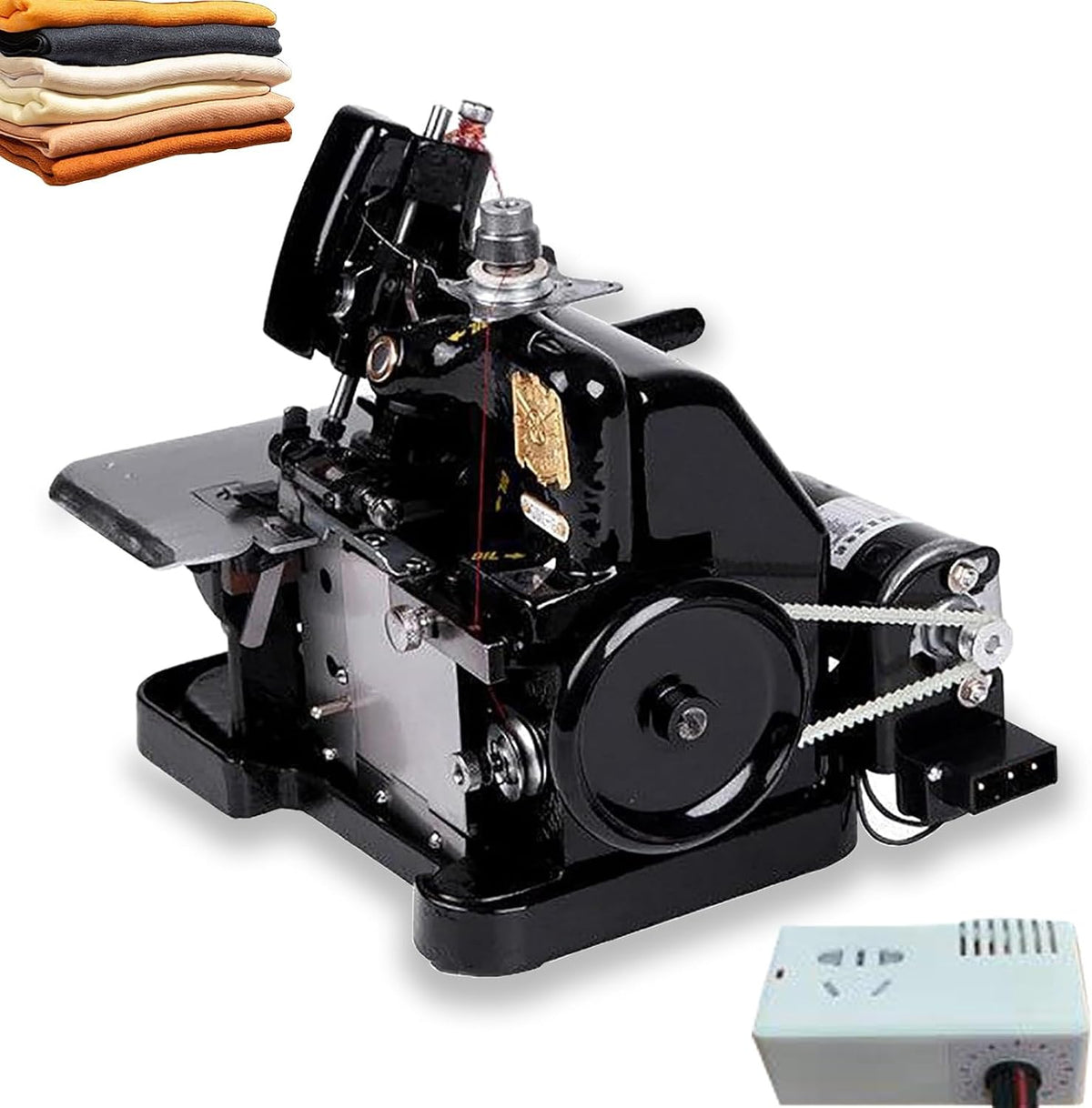 Máquinas de coser básica de Genérico, Máquina De Coser Overlock Industrial 3 Hilos Alta Eficiencia Portátil