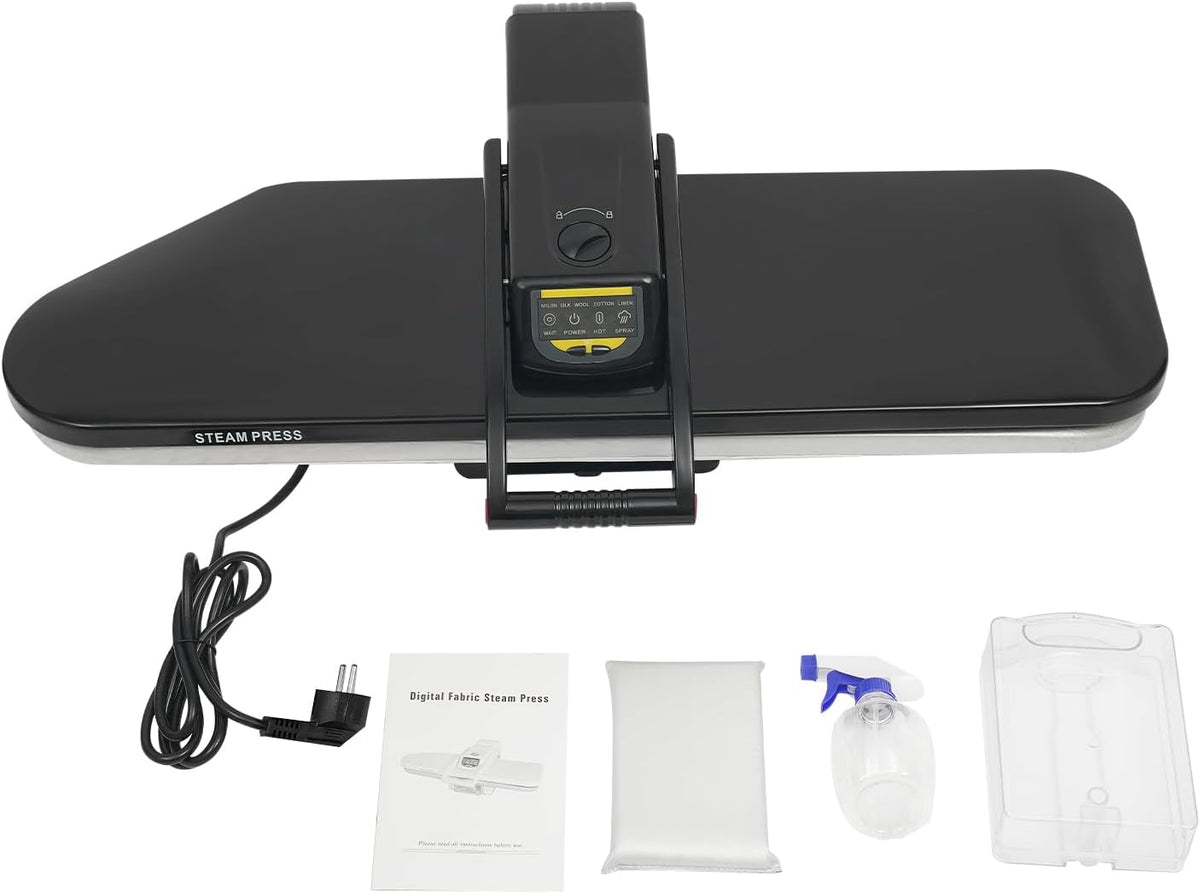 RibasuBB Planchas de vapor, Plancha de vapor, 1600 W, superficie de planchado de 36 pulgadas, 5 ajustes
