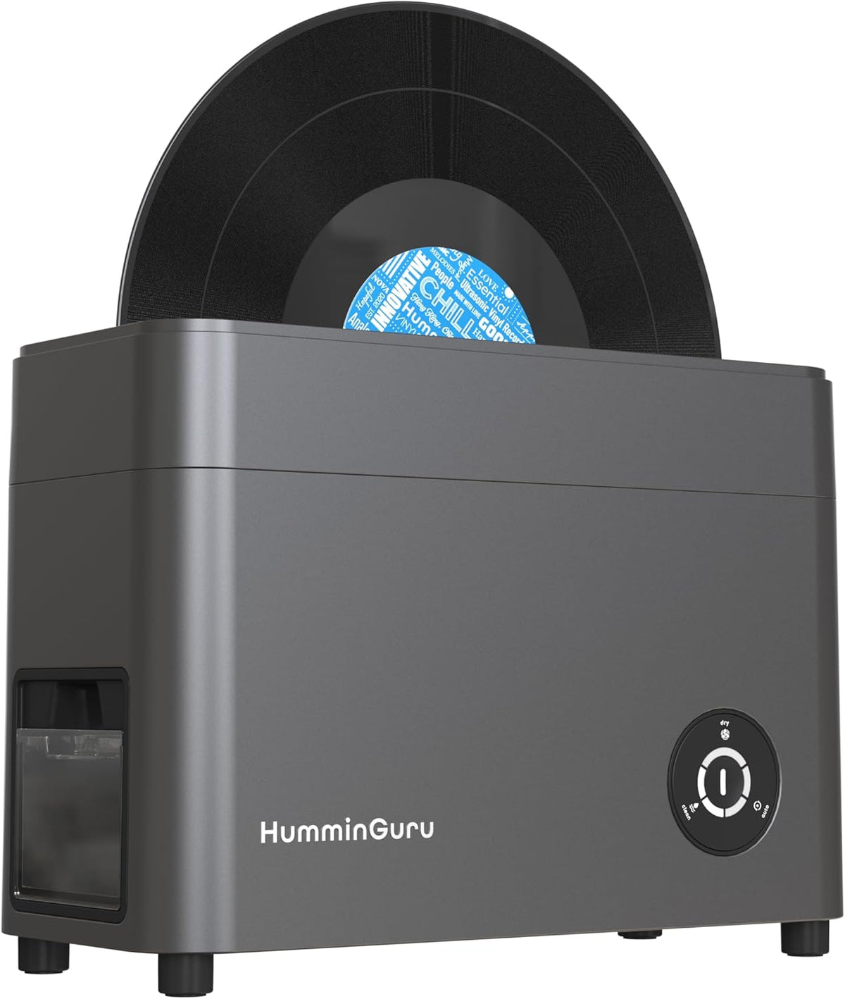 Limpieza de disco HumminGuru, Limpiador Ultrasónico de Discos de Vinilo Máquina de Limpieza Ultrasónica de Vinilos de 40 kHz con Secado Automático