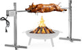 Asador onlyfire, Kit de Brocheta Eléctrica con Motor, Brocheta Giratoria Automática con 5 Niveles de Altura para Cordero, Pollo y Carne a la Parrilla