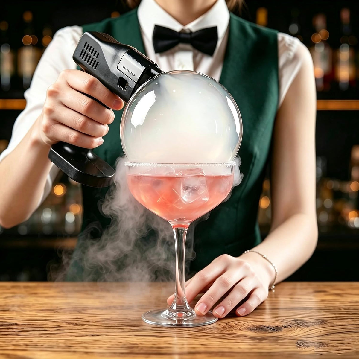 MQLOON Conjuntos para el bar, Kit de ahumador eléctrico de bebidas, juego de 4 sabores, regalo de whisky bourbon para padre, marido, amante del cóctel