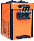 Heladera de WAOCEO, Máquina de helado Máquina comercial de helados, placa de Color, acero inoxidable, escritorio, pequeña máquina de helados, gran