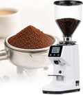 vnmudzeo Molinillos de café eléctricos con piñon, Máquina de Café Espresso Comercial de 200 W con Muelas Planas Black