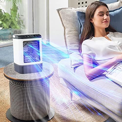 Generic Climatizadores evaporativo, Enfriador de aire evaporativo portátil con USB de 3 velocidades, función de humidificador para el hogar, oficina