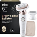 Braun Depiladora, Silk-épil 9 Flex Depiladora Mujer Depiladora Eléctrica Mujer con Cabezal Flexible 360° Para Depilación Simple, Wet & Dry, Piel Lisa