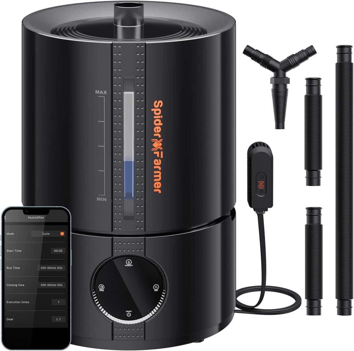 SPIDER FARMER Humidificadores de habitación individual, Nuevo humidificador de 450 ml/h para plantas, cultivo, dormitorio, humidificador ultrasónico