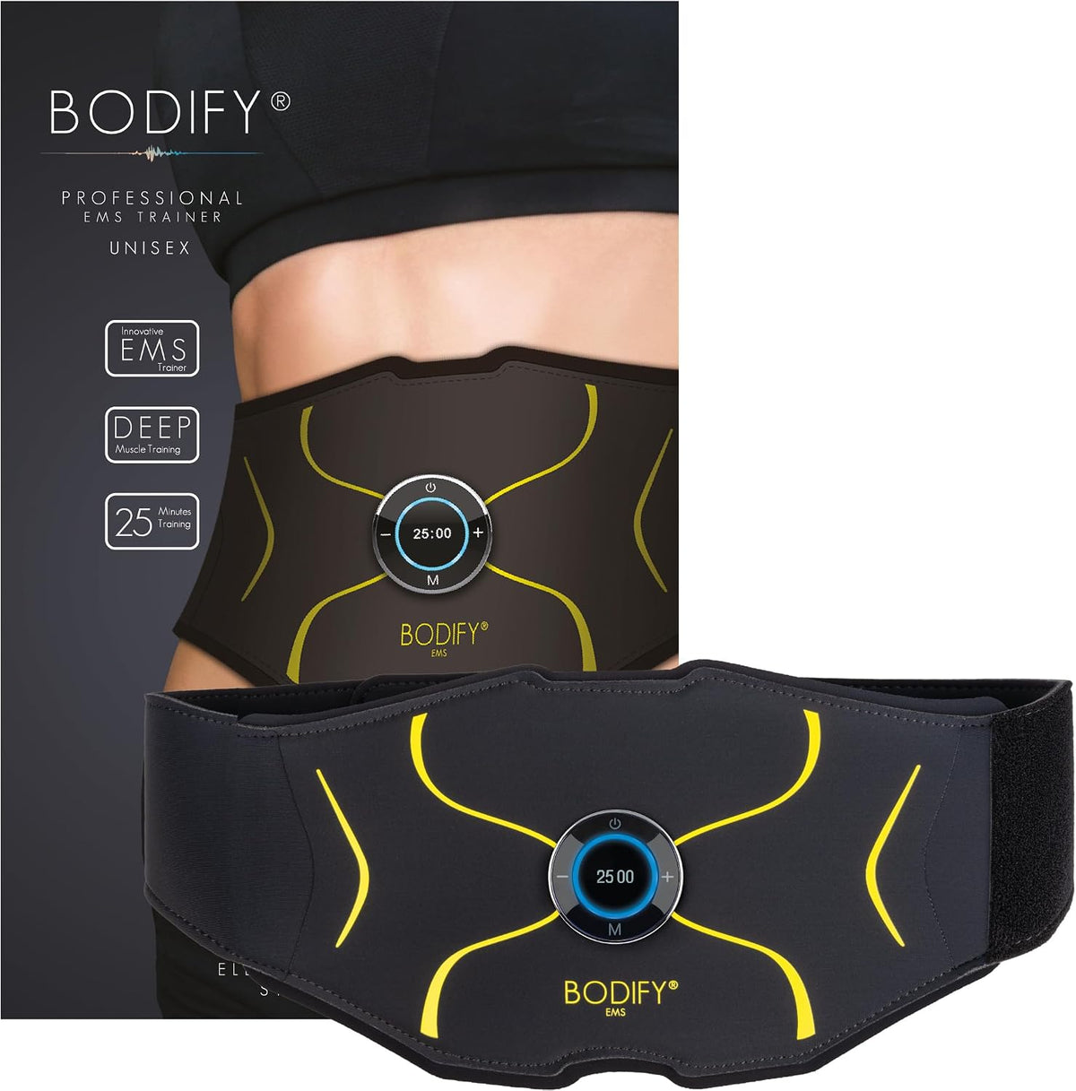 Electroestimulador Bodify, ® EMS Abs Trainer MAX, ¡Activación específica de los músculos Abdominales!, Activación Muscular, Entrenamiento EMS