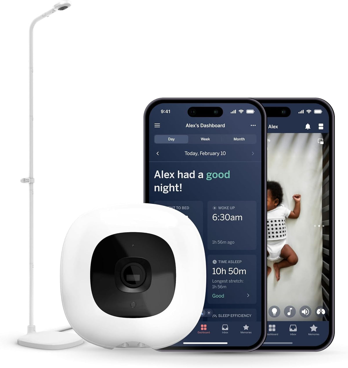 Monitores de vídeo Pro Baby Monitor - Monitor Bebé Inteligente - Vigilabebés con Audio Bidireccional, Alertas Movimientos y Sonidos, Monitoreo Sueño