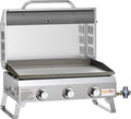 ONLYFIRE GRILLS Parrillas de propano, Plancha de gas de mesa con patas plegables, parrilla de gas propano portátil de 3 quemadores, parte superior