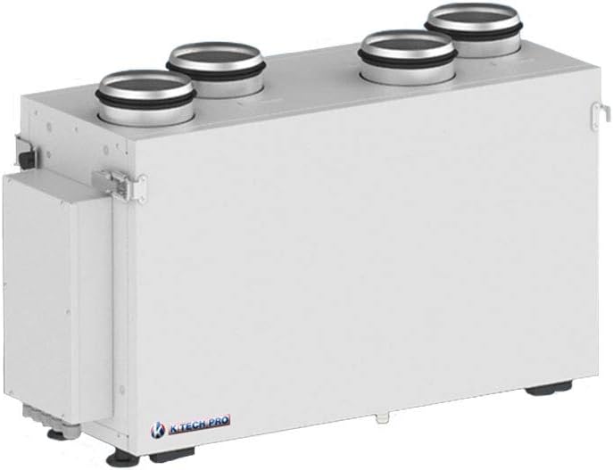 Rejillas, difusores y respiradero de K-TECH-PRO, Sistema de ventilación central Optima Basic EC con control de recuperación de calor con pantalla