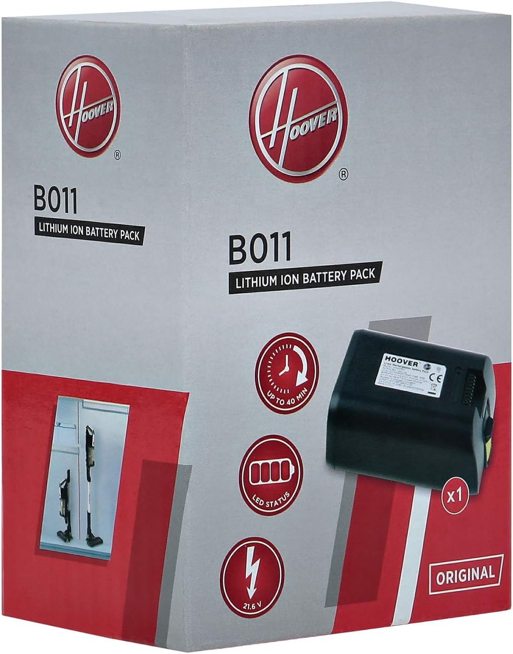 Baterías de aspiradora B011 Batería de Litio para Aspiradora Escoba H-Free 500, 21, 6 V, Hoover