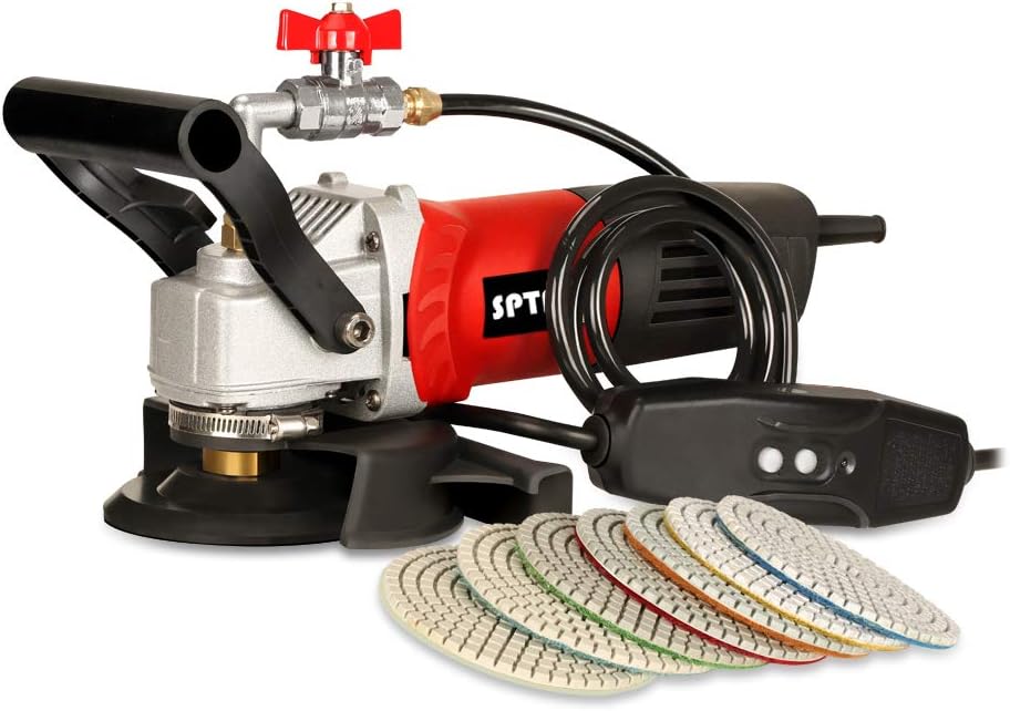 Máquinas pulidora de SPTA, 800W Pulidora en húmedo Pulidora en húmedo Kit de pulidora para automóvil adecuado para granito / mármol / hormigón /