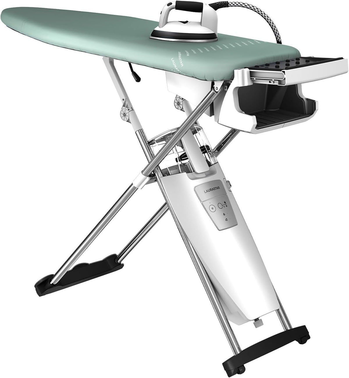 Laurastar Centros de planchado, S Pure Plus Sistema de planchado, Vapor Higiénico Elimina el 99, 9% de Bacterias y Ácaros, Mesa Activa, Ruedas