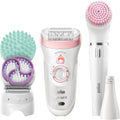 Braun Depiladora, Silk-épil 9 Kit Depiladora Eléctrica Mujer, 9-995 Deluxe 9 en 1, Depilación inalámbrica en seco y húmedo, Depiladora, afeitadora