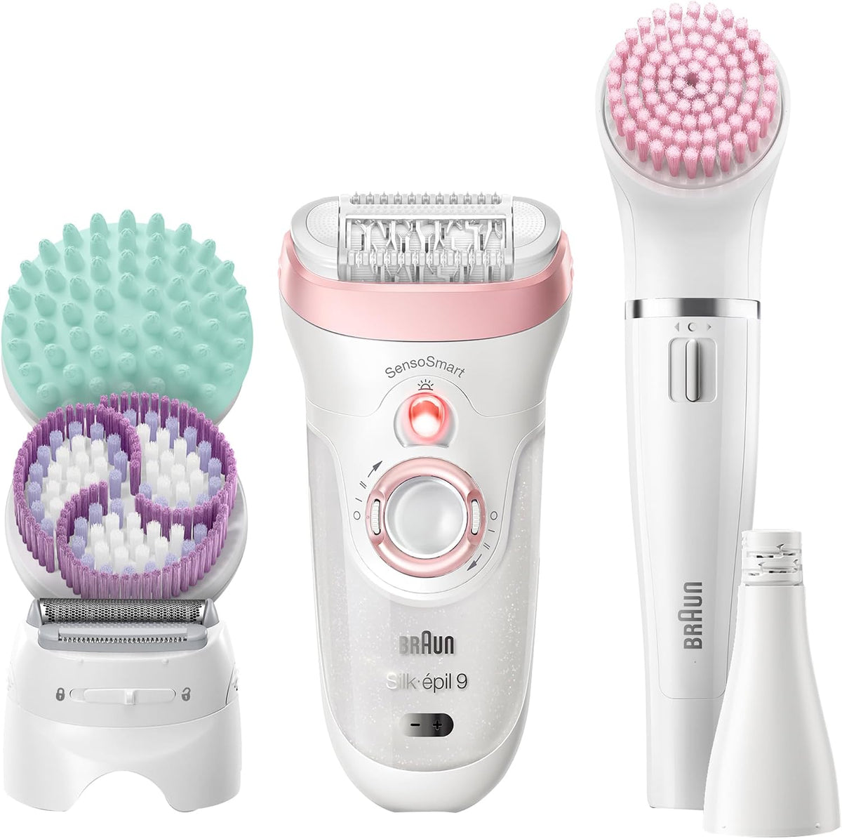 Braun Depiladora, Silk-épil 9 Kit Depiladora Eléctrica Mujer, 9-995 Deluxe 9 en 1, Depilación inalámbrica en seco y húmedo, Depiladora, afeitadora