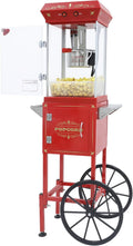 Mobscot Máquinas de palomita, Máquina de palomitas de maíz con carro de 8 oz, caldera grande, olla extraíble, máquina de palomitas de maíz retro, 3