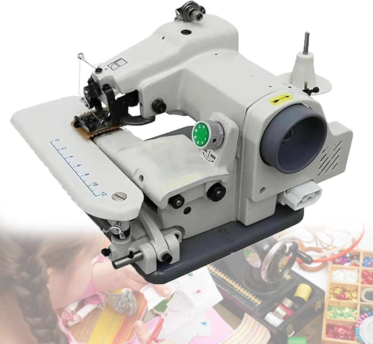 Generic Máquinas para puntada de seguridad, Máquina de dobladillo portátil de punto ciego para crear costuras invisibles y puntadas de cadena sin