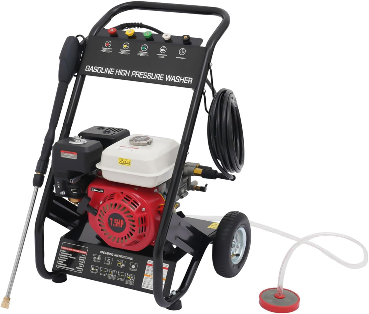 2200PSI de Sandsddy, limpiadoras a presión, Limpiador de alta presión de gasolina 7 5PS 190Bar limpiador de