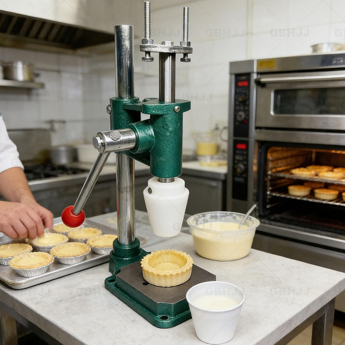 GBHJJ Utensilios para modelar pastel, MáQuina para Prensar Tartas de Huevo, Prensadora Manual para Formar CáScaras Tartaletas, Herramienta para
