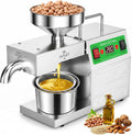 Molinos de grano Extractor de aceite automático, máquina eléctrica de prensa de aceite de acero inoxidable 304, extractor de aceite de semillas de