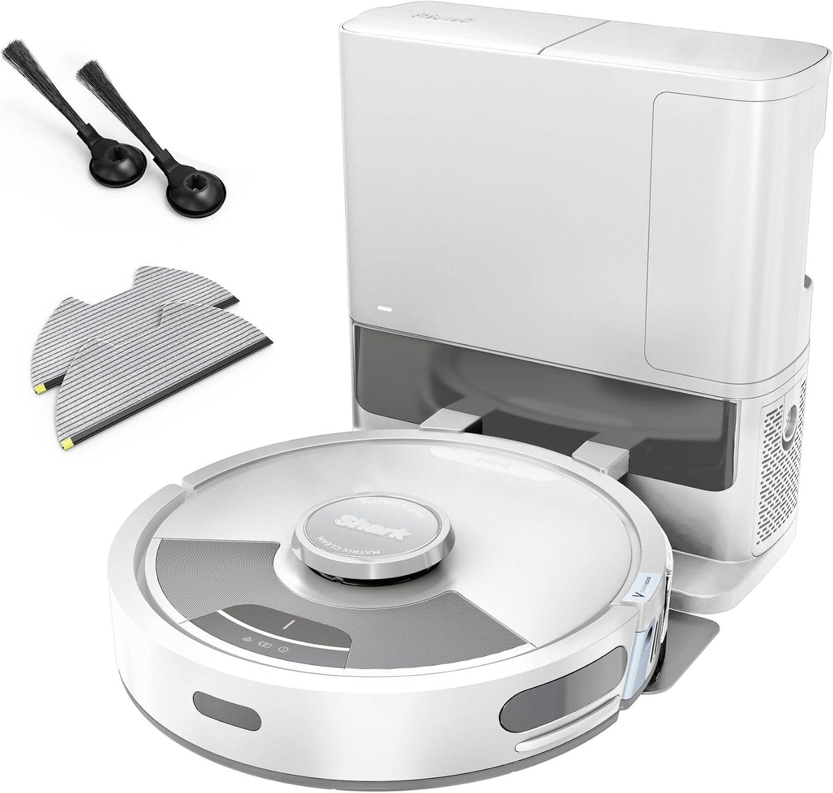 Robot aspirador Matrix Plus - Robot Aspirador y trapeador 2 en 1 con Base de Carga automática, Limpia profundamente alfombras, Suelos Duros y Pelo de