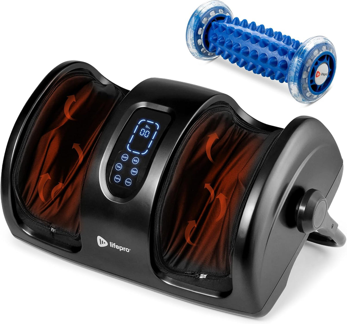 Masajeadores eléctricos para pi Shiatsu Masajeador de Pies Eléctrico, 360° Reflexología Gemelos, Lifepro