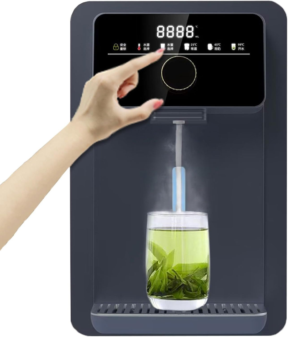 Dispensadores de agua caliente Generic, Dispensador de agua con pantalla táctil, agua caliente instantánea, montaje en pared, bloqueo electrónico para