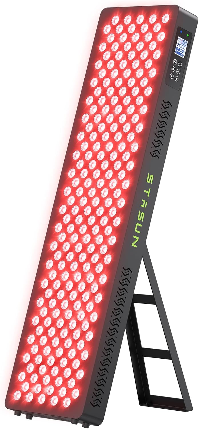 Tratamiento con infrarrojo Dispositivo de terapia de luz roja de doble chip, 4 espectros, 660 y 850 nm, lámpara de luz roja completa, 210 ledes, 300 W
