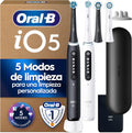 Oral-B Cepillos de dientes eléctricos de rotación, iO 5N Cepillos de Dientes Eléctricos, Negro Y Blanco, Pack de 2