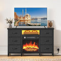 Chimenea eléctrica YITAHOME, de 6 cajones con calefacción, Armario de TV con