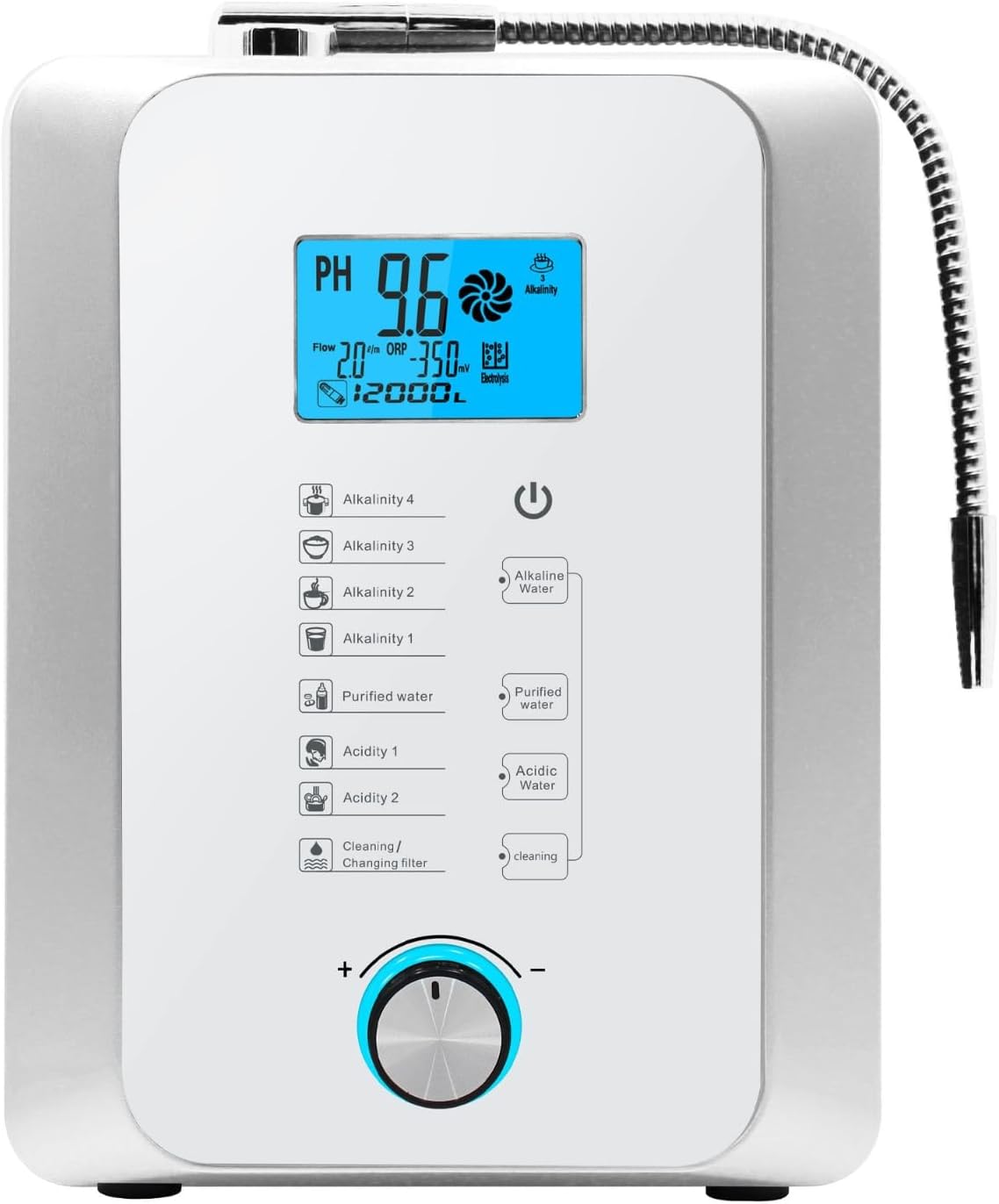 Dispensadores de agua fría y fuent GERAZAHO, Ionizador de Agua alcalina para el hogar, Máquina de Agua Rica en hidrógeno, Purificador de Agua ácida pH